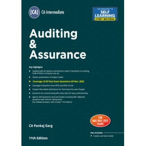 Taxmann's Auditing & Assurance for CA Intermediate May 2023 Exam [New Syllabus] by CA. Pankaj Garg